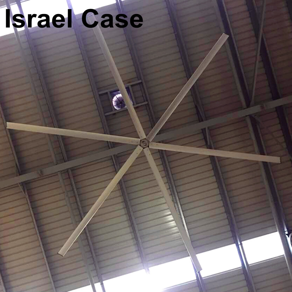 พัดลมเพดาน AWF52 HVLS พัดลมระบายความร้อนสูง 1200 ม.ม. สำหรับโรงงานอุตสาหกรรม / คลังสินค้า